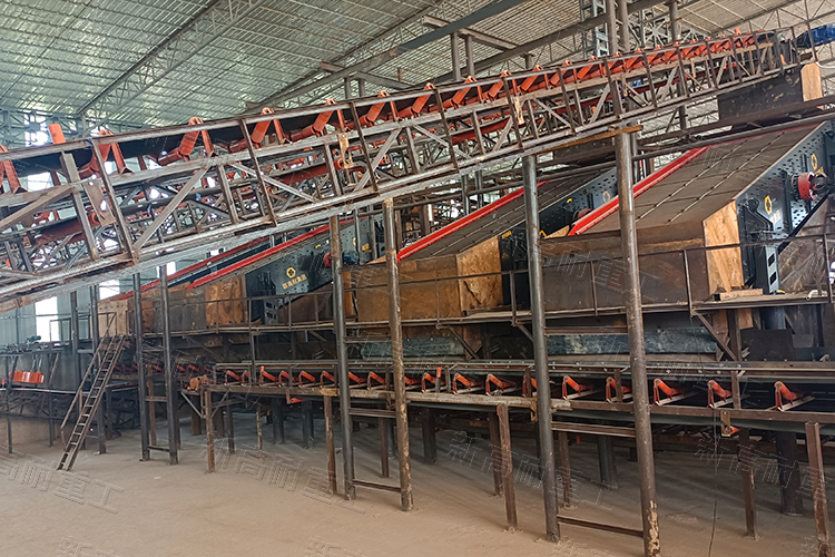 Guangdong Enping 1500 tph ceramic raw material crushing and sand making production line